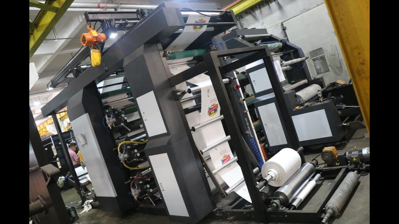 pp woven flexo printing machine - YouTube