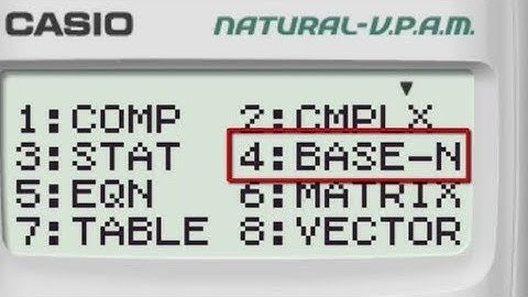 Convert Number Base on Casio Calculator