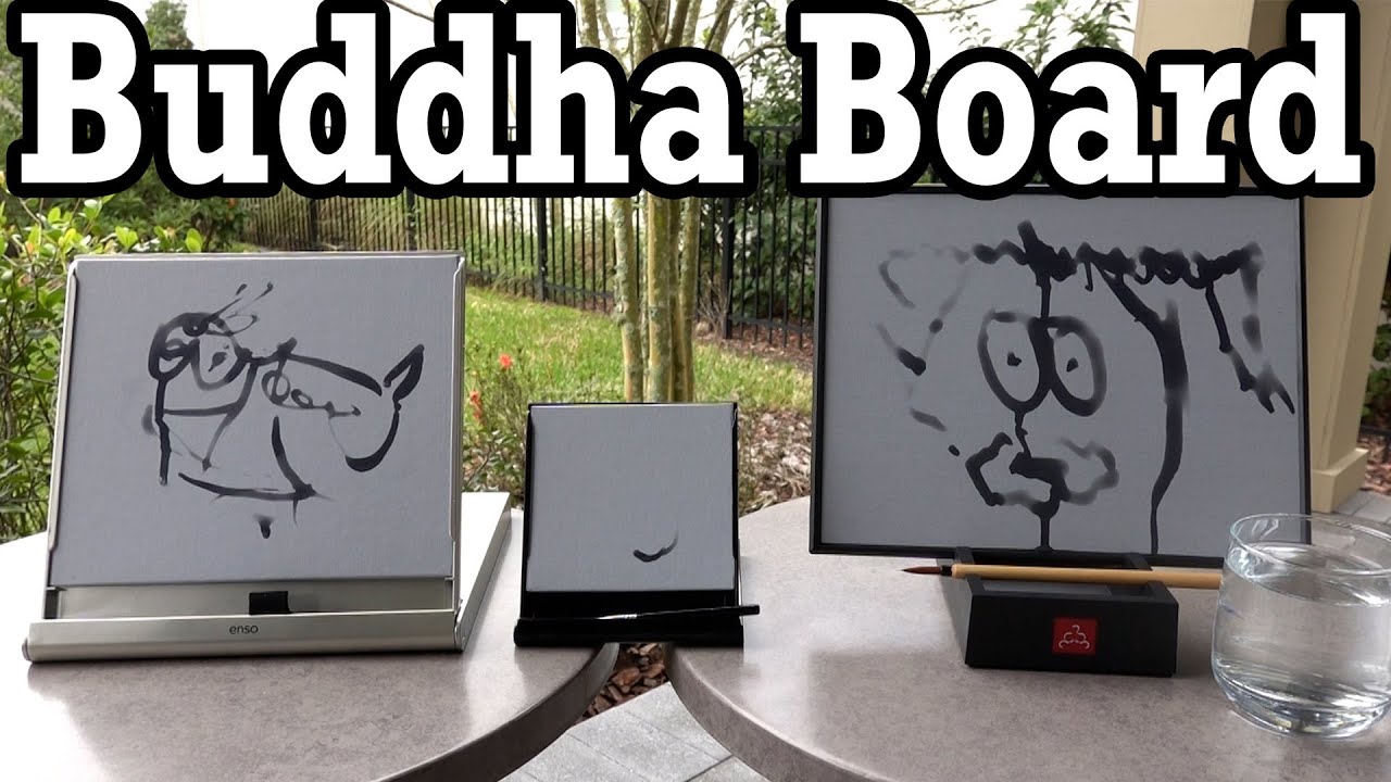 Buddha Board Original Enso Mini Unboxing Setup Review Impression Art Draw  Paint Stress Relief 