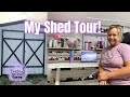 She shed tour  small craft shed tour and organization