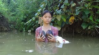 Full Video: Poor Girl - Harvesting Clams, Snail, Fishing With Iron Hooks Go To The Village To Sell