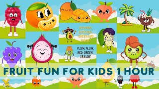 Fruit Fun for Kids  1 Hour of Interactive Doodles/ How to draw Fruits ? #doodles #drawing #kidssong