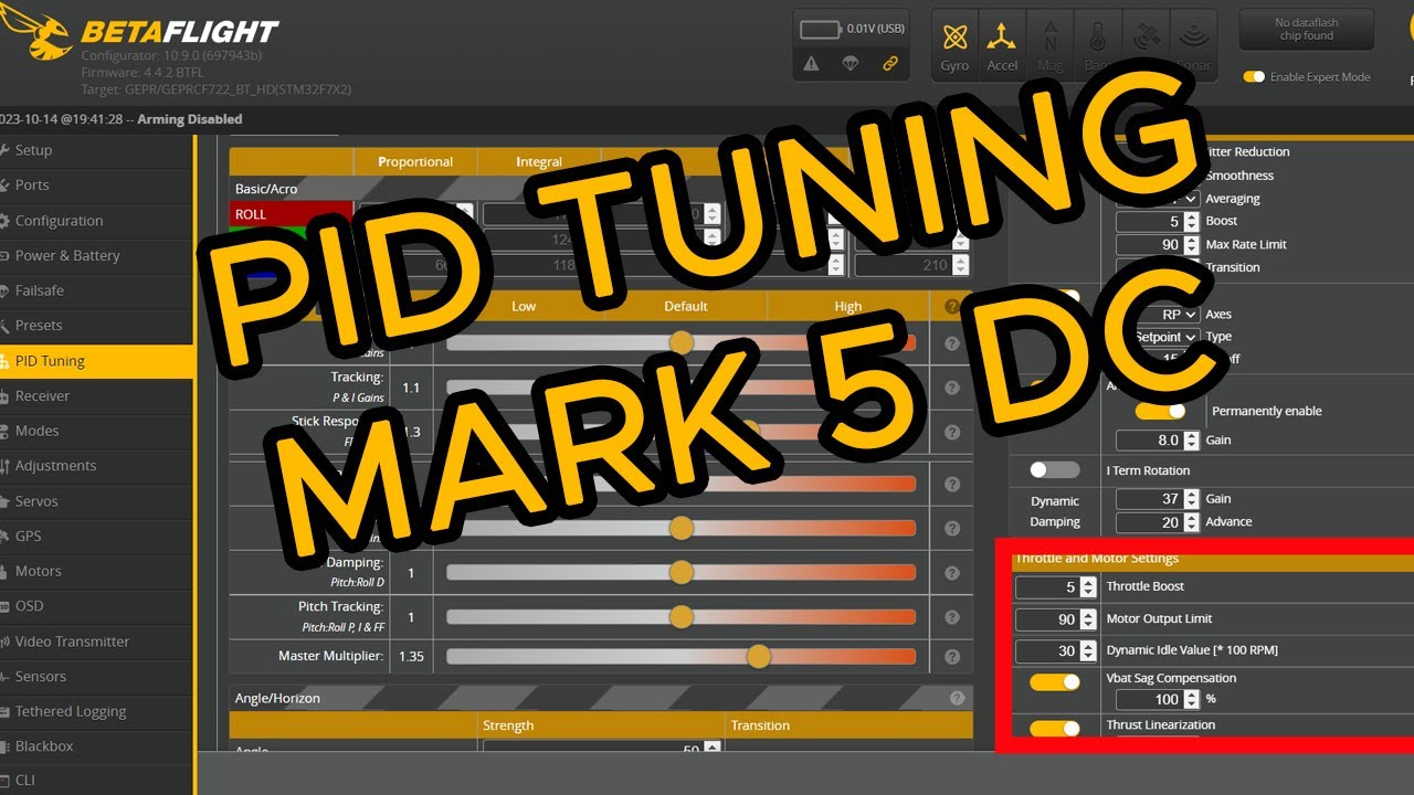 FPV DRONE - PID TUNING MARK 5 DC O3 | Betaflight - YouTube