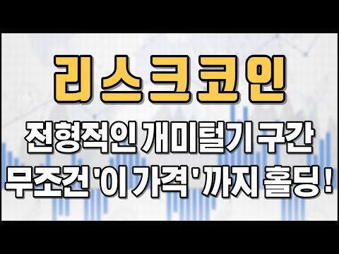 리스크 코인 전형적인 개미털기 구간 무조건 이 가격 까지 홀딩 