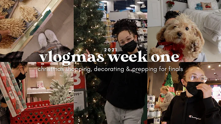 shopping & decorating for christmas, getting ready for finals & more! vlogmas week 1 | aliyah simone