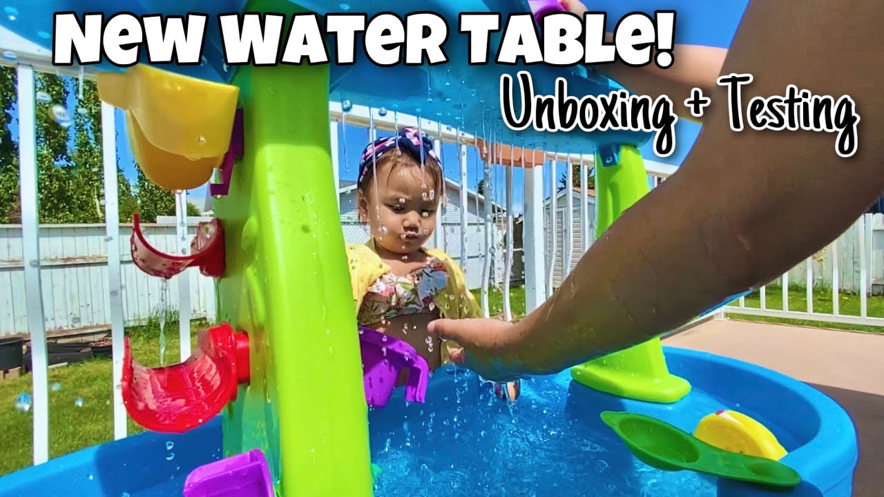 UNBOXING OUR NEW SUMMER TOY | Step2 Rain Showers Splash Pond Water Table | Set-Up + Playtime