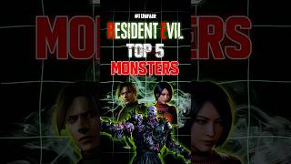 Top 5 Resident Evil Monsters That Will Destroy You 💀🔥 #shorts