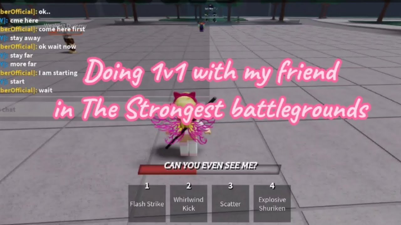Doing 1v1 with my friend in the Strongest battlegrounds - YouTube