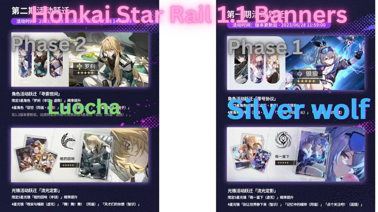 [News] Discuti 1.1 Phase 1 si 2 Caracter Banner si Arme benner Honkai ...