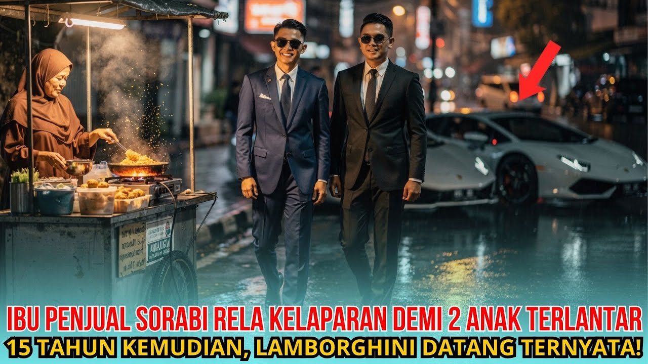 JANDA PENJUAL SORABI INI RELA KELAPARAN DEMI 2 ANAK TERLANTAR…15 TAHUN, 2 LAMBORGHINI DATANG!
