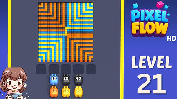 Pixel Flow Level 21 Solution Walkthrough