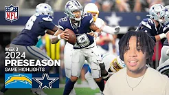 Los Angeles Chargers vs. Dallas Cowboys |2024 Preseason Week 3 Game Highlights (REACTION) thumbnail