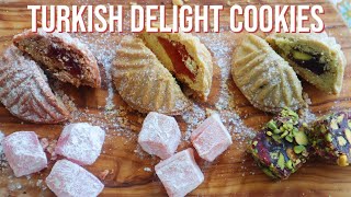 Turkish Delight Filled Cookies With Flavors