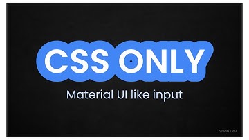 Design Material UI like input using only CSS