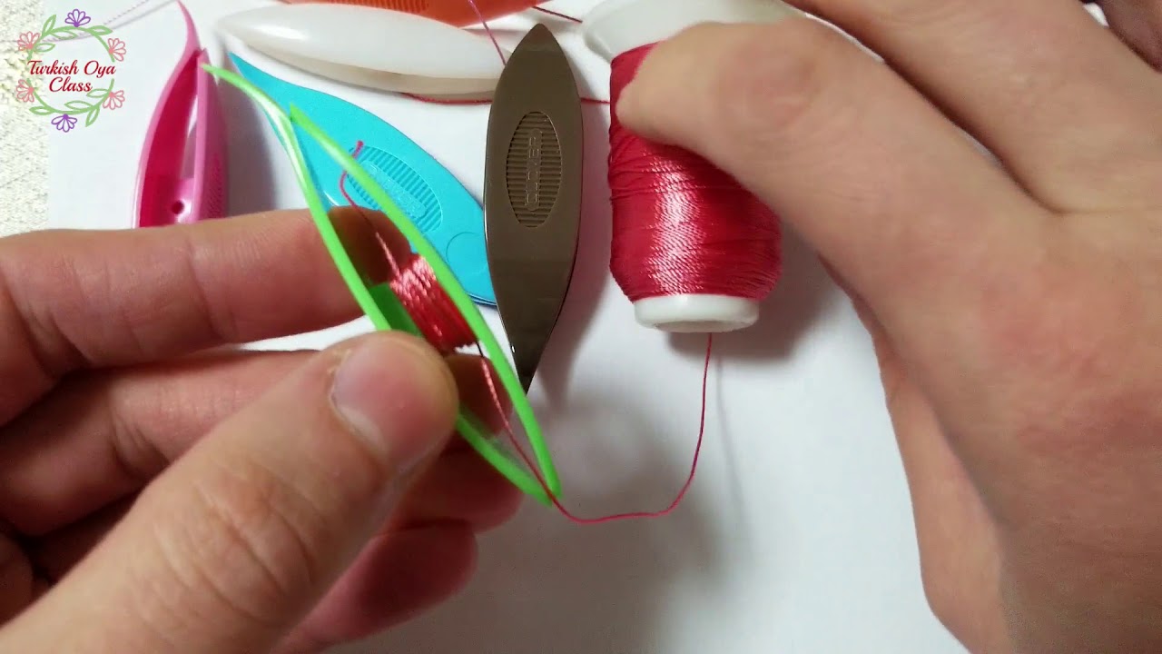 Mekik oyası-1  Mekik üzerine ip nasıl sarılır  (Tatting)