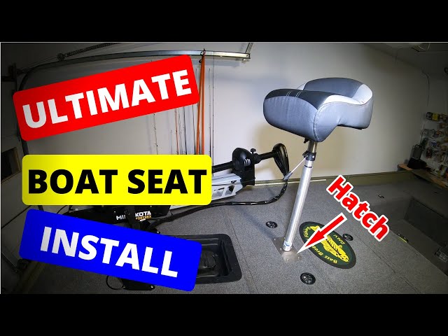 Jon Boat Pedestal Seat Install on Hatch Lid {Jon Boat To Bass Boat  Conversion} Lowe 1448 
