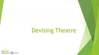 Drama Lesson 1 Devising Theatre