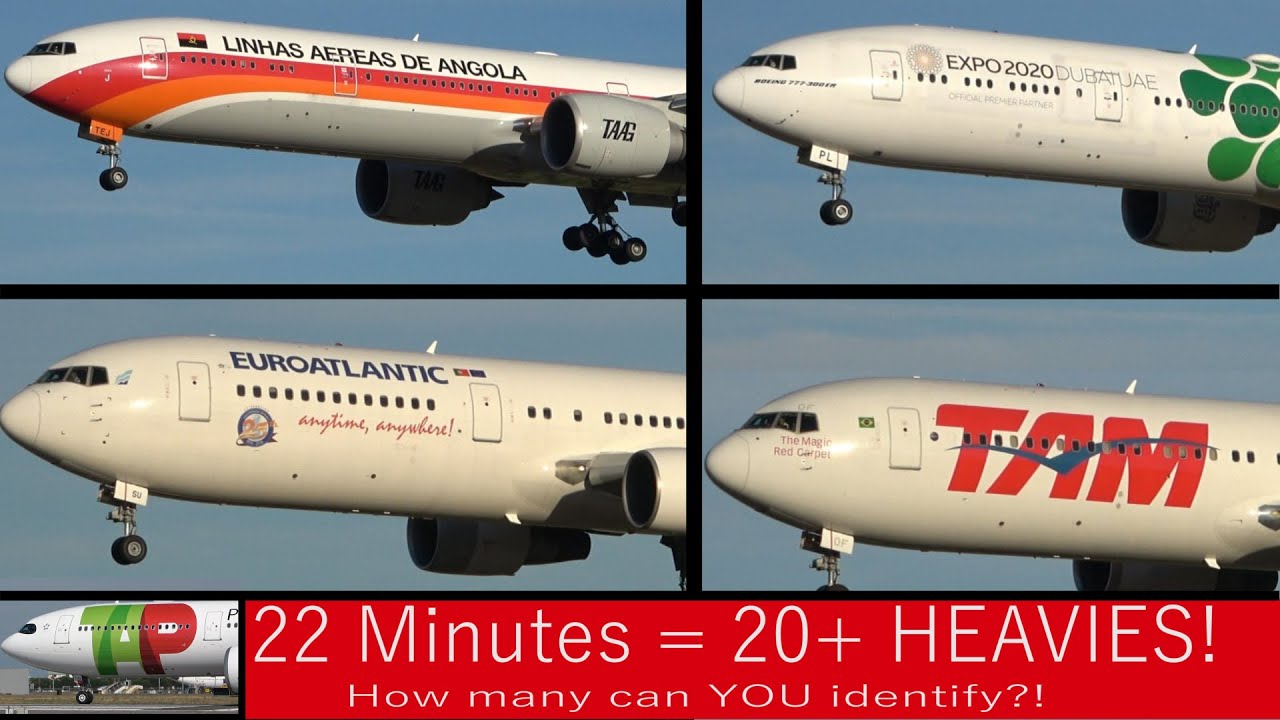 ONLY HEAVIES!! Heavy landings and takeoffs in rapid succession at LPPT! A330NEO, 777, A340, & more!