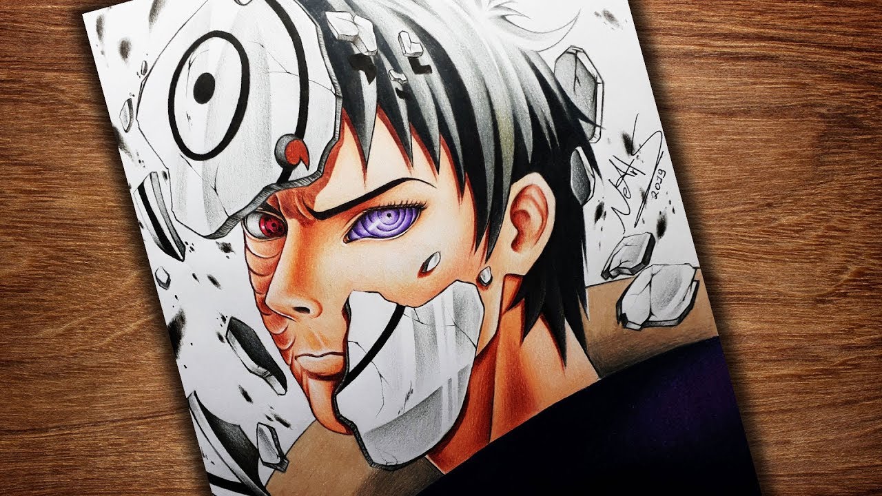 Speed Drawing Obito Uchiha [ Naruto Shippuden ] Desenhando Obito 