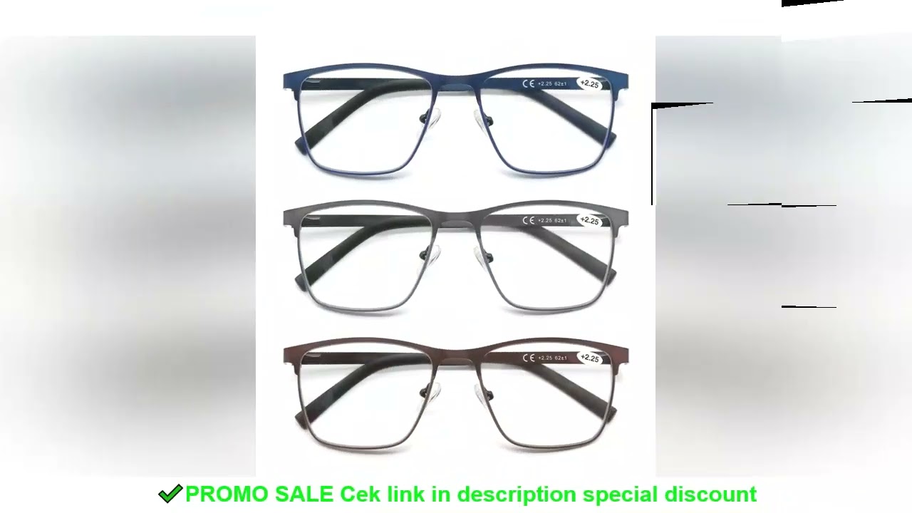 MODFANS Blue Light Reading Glasses for Men Metal Frame Computer Readers Presbyopia Magnifier Lens Ey