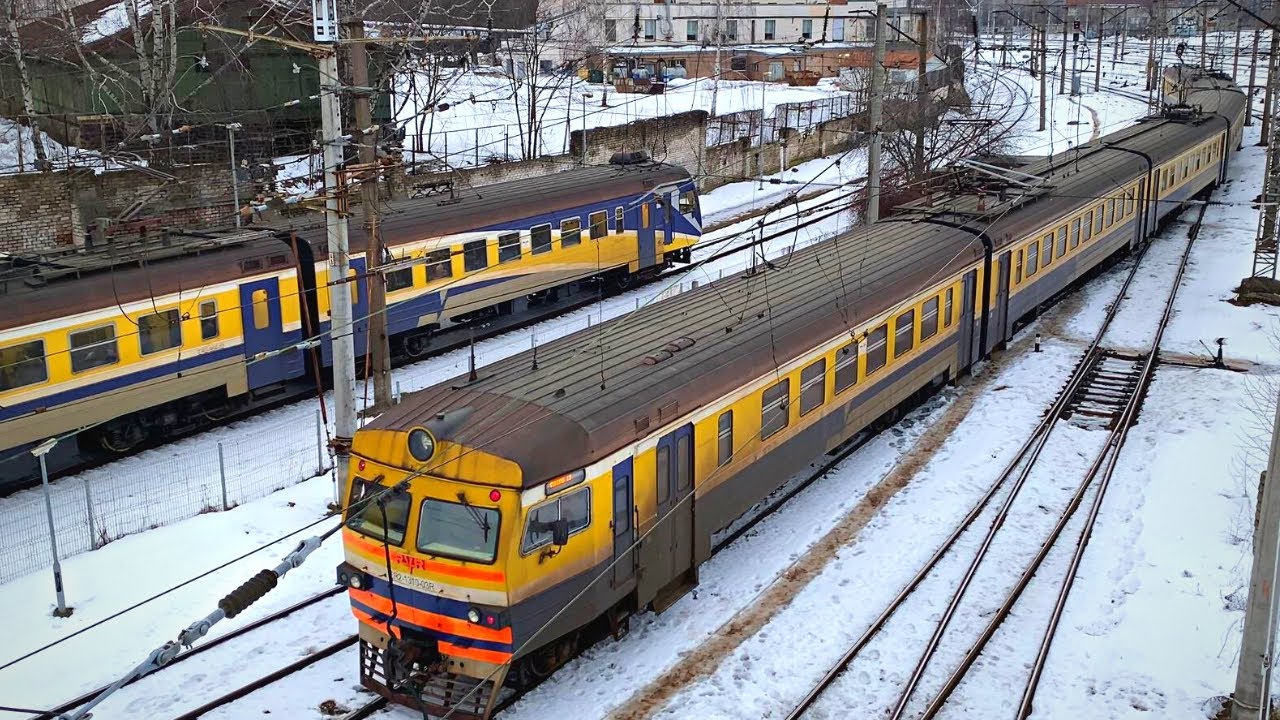 МАНЁВРЫ ЭР2 в ДЕПО | VAGONU PARKS | Рига, Латвия | Февраль 2022 г.