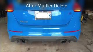 L&G Auto-2016 Ford Focus RS Exhaust Muffler Delete with Y pipe