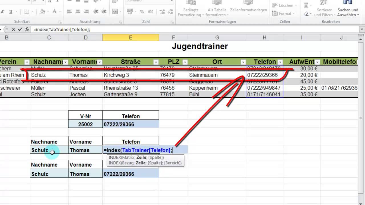 New EXCEL: INDEX und VERGLEICH mit zwei Suchkriterien