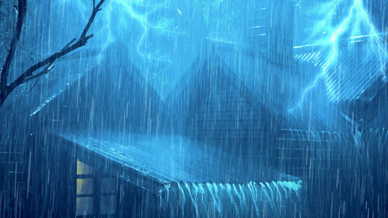 Sleep Instantly in Just 3 Minutes with Heavy Rain &Thunder on Ancient House in Foggy Forest at Night