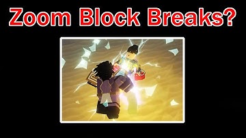 [YBA] Zoom Punch Breaks Block?
