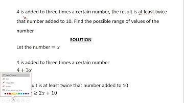 25 Word problems involving Linear Inequalities