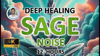 Healing Sage Green Noise | 12 Hours | Improves Sleep and Memory / Menopause & Tinnitus Relief