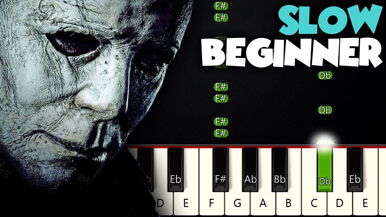 Halloween Theme - Michael Myers | SLOW BEGINNER PIANO TUTORIAL + SHEET MUSIC by Betacustic