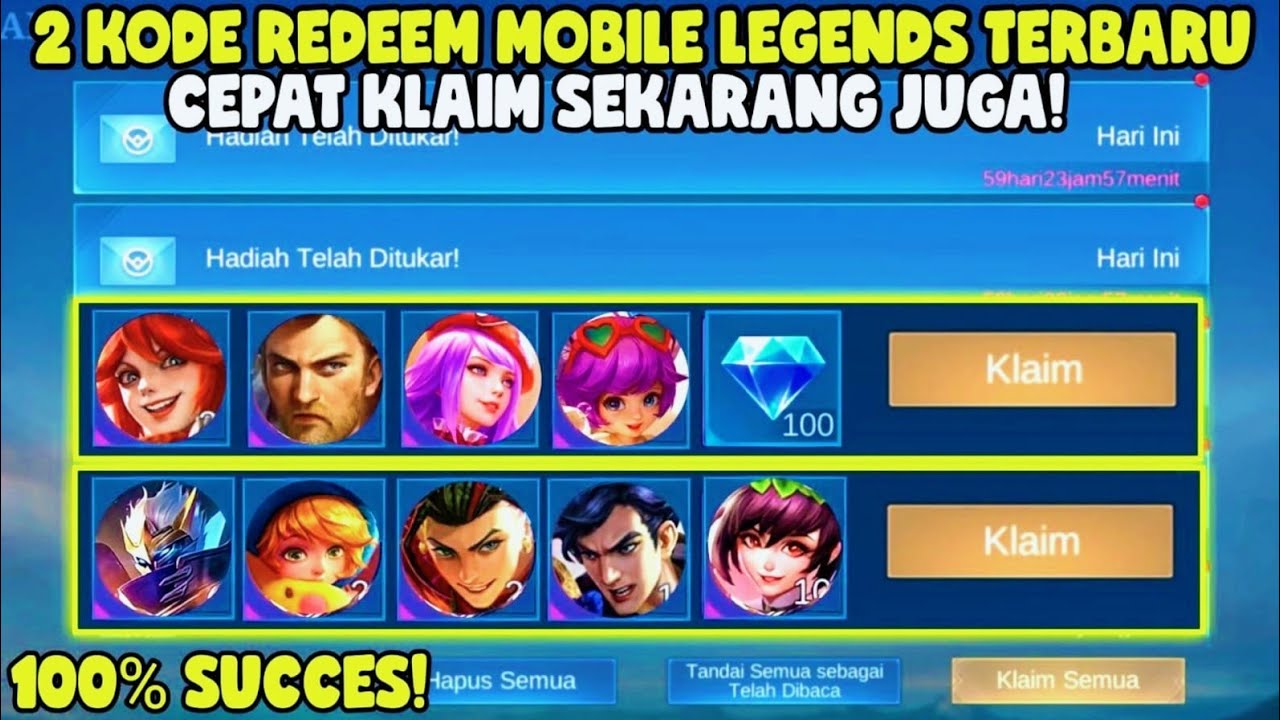🔴 BURUAN! 2 KODE REDEEM ML 2023 HARI INI , KODE REDEEM MOBILE LEGENDS ...