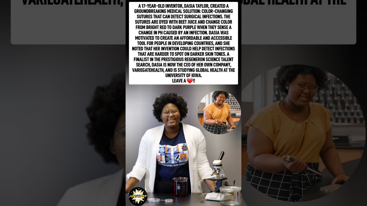 Read and leave a ❤️!Teen Inventor Creates Color-Changing Stitches to Save Lives!🤯