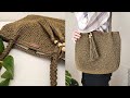 Part1 | 🎉 Easy Elegance: Simple Crochet Mesh Bag Tutorial with Paper Yarn