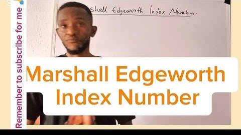Marshall Edgeworth Index Number 