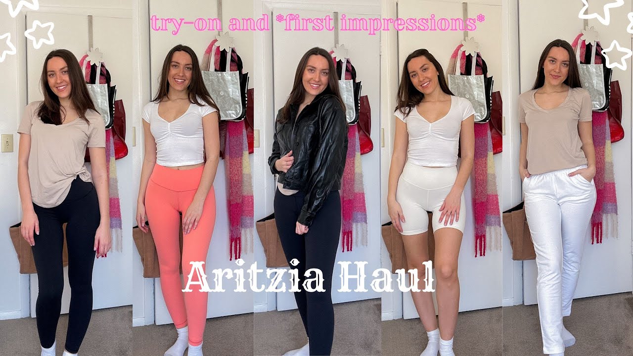 Aritzia Haul  TNA basics, butter leggings, try on haul 