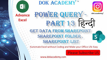Power Query Part 13 :- How do I pull Data from SharePoint to power query |