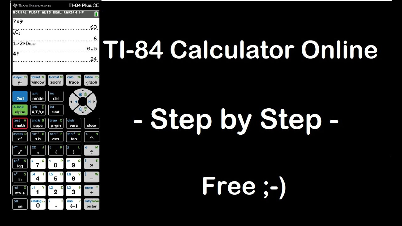 onthouden Dochter meten TI 84 Calculator ONLINE - YouTube