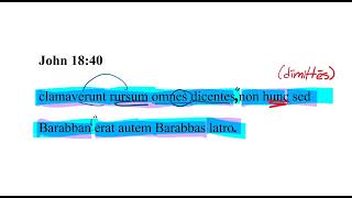 John 18:40 Latin Vulgate