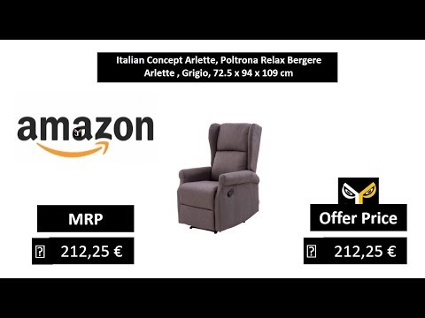 Grigio Italian Concept Arlette 72.5 x 94 x 109 cm Poltrona Relax Bergere Arlette Grigio Italian Concept Arlette 72.5 x 94 x 109 cm Poltrona Relax Bergere Arlette