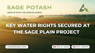 Sage Potash Secures Key Water Rights