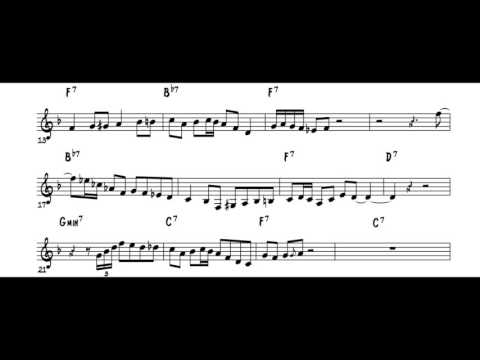 Billie's Bounce   Theme and Bird's Solo Transcription