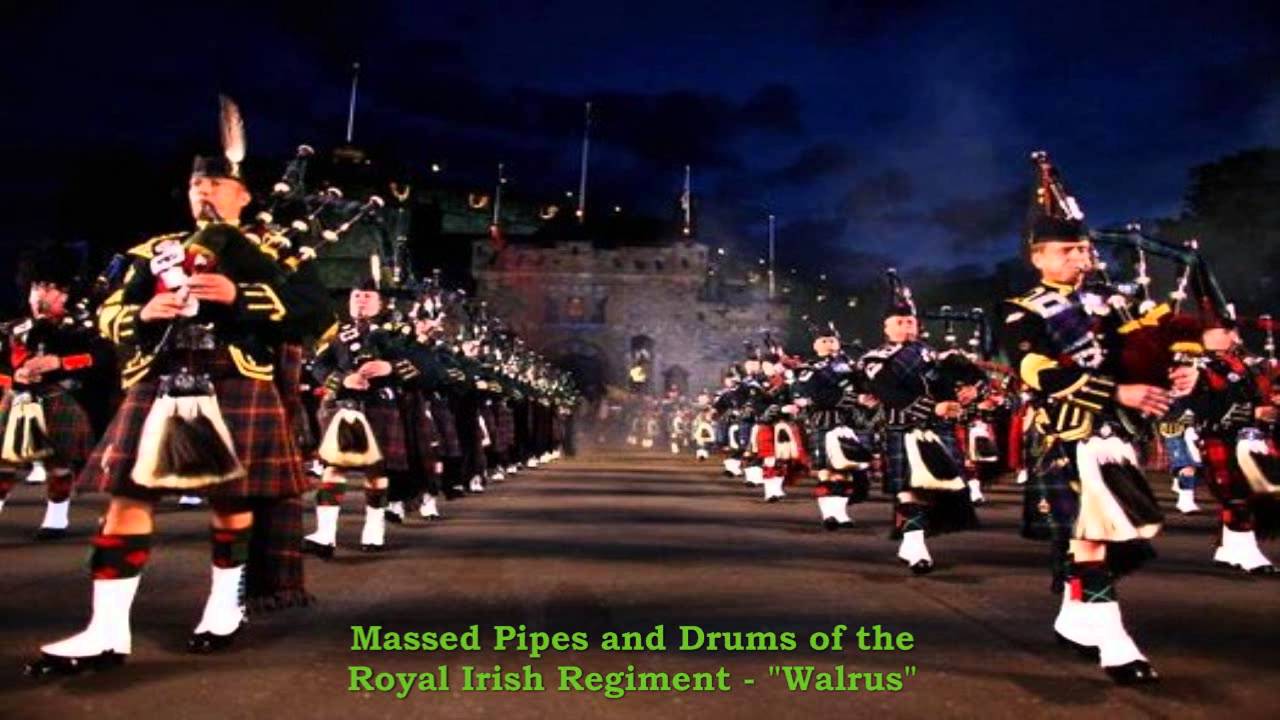 Massed Pipes & Drums of the Royal Irish Regiment "Walrus" YouTube