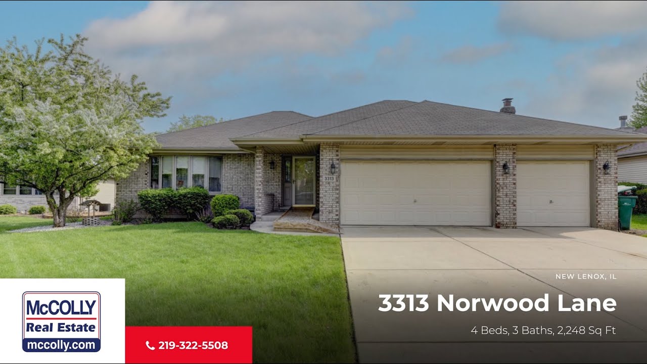 3313 Norwood Lane, New Lenox, IL MLS 11402316 McColly YouTube