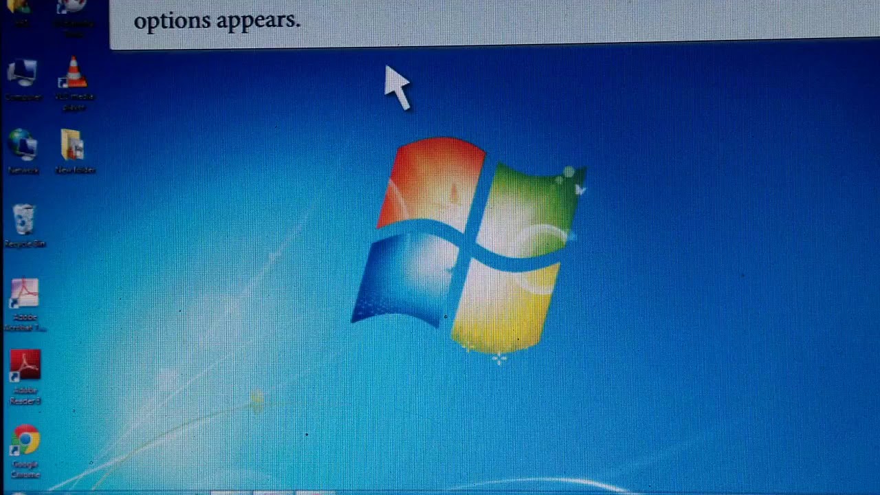 Right click on the blank area of desktop for standard 4 youtube