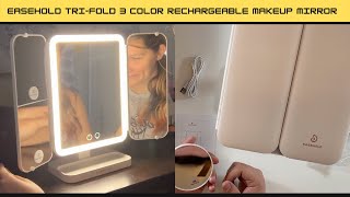 Easehold Trifold 3 Color Rechargeable Makeup Mirror Review! screenshot 5