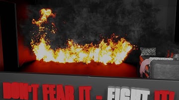 Flashover experiment number 2 - Embergen FX and Blender EEVEE