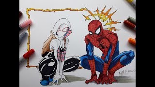 Hey guys welcome back and today i'm going to show you how draw
spider-gwen | spider-man: into the spider-verse easy steps ! i will be
drawing spider gir...