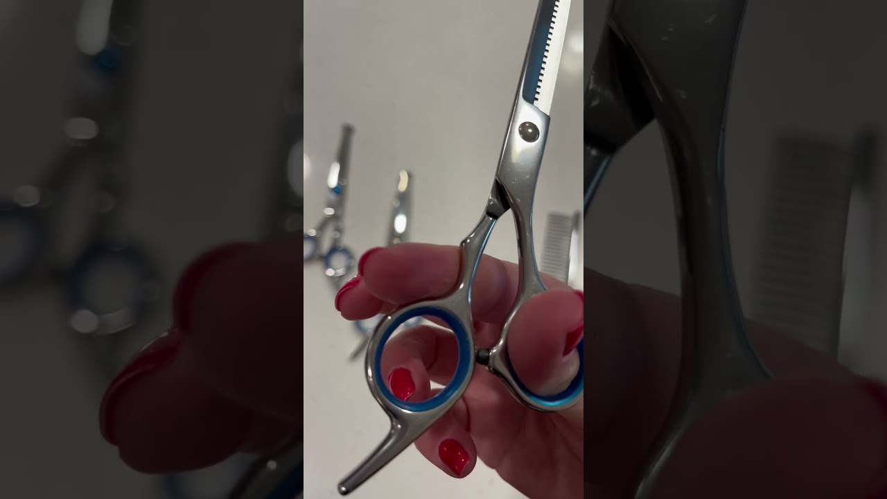 Professional 5 in 1 Dog Grooming Scissors Set - Link in bio